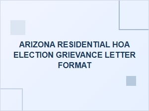 How to File an Hoa Election Grievance in Arizona